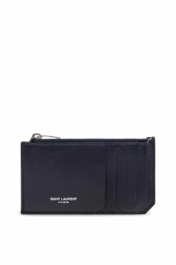 Saint Laurent CZARNY Etui na karty z logo