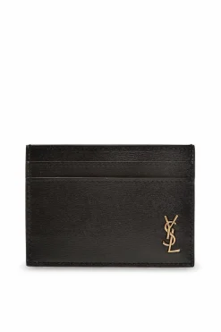 Saint Laurent CZARNY Etui na karty z logo