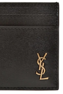 Saint Laurent CZARNY Etui na karty z logo