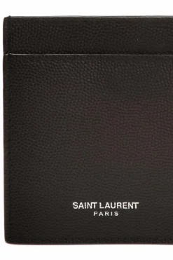 Saint Laurent CZARNY Etui na karty z logo