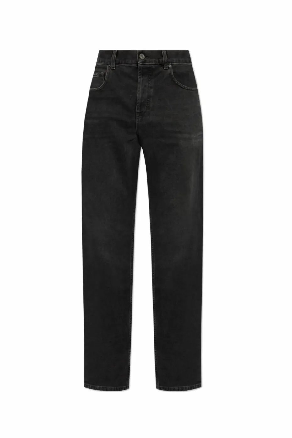 Saint Laurent CZARNY Jeansy z szerokimi nogawkami