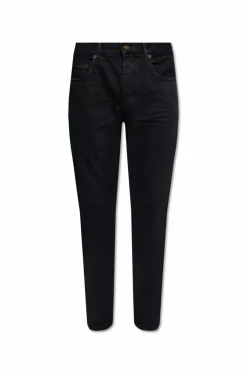 Saint Laurent CZARNY Jeansy ze zwężanymi nogawkami