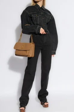 Saint Laurent CZARNY Jeansowa kurtka