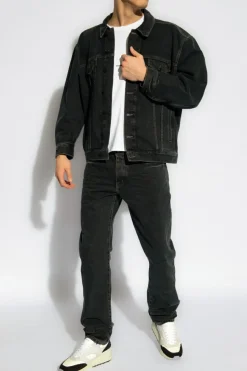 Saint Laurent CZARNY Jeansowa kurtka