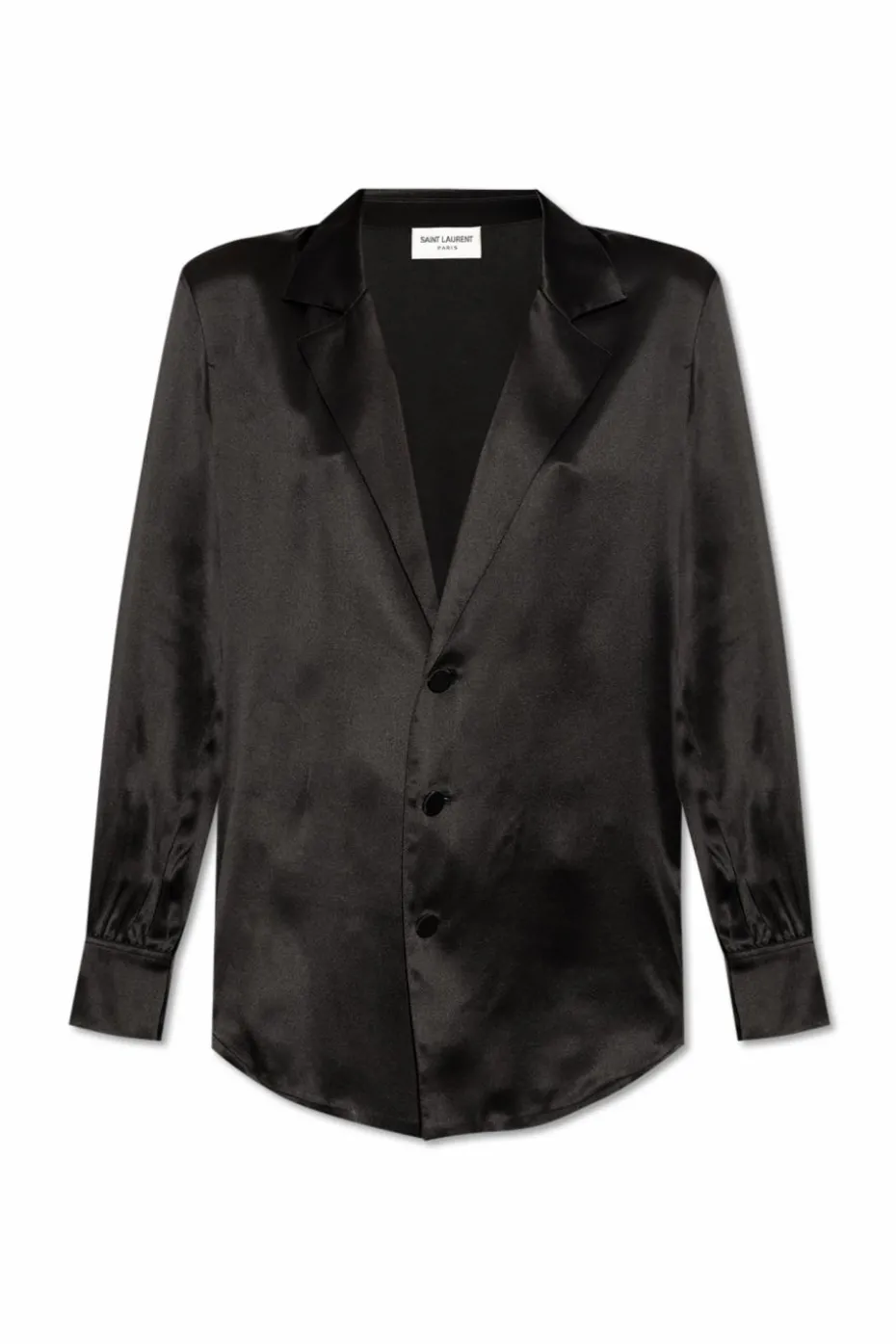 Saint Laurent CZARNY Jedwabna koszula