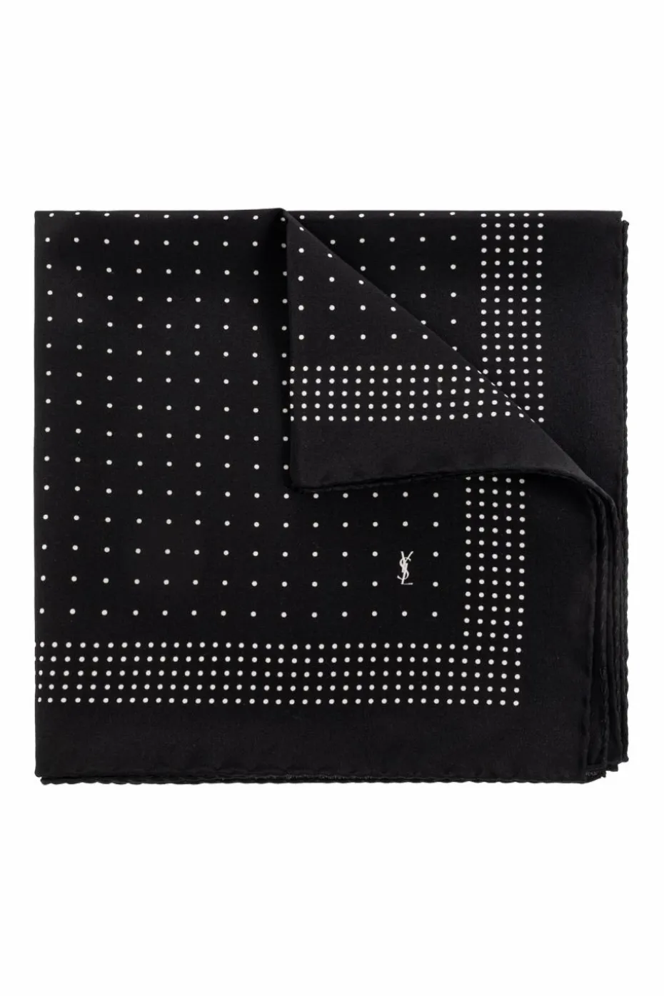 Saint Laurent CZARNY Jedwabna chusta