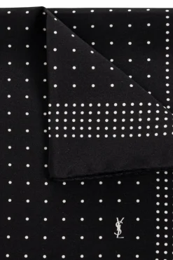 Saint Laurent CZARNY Jedwabna chusta