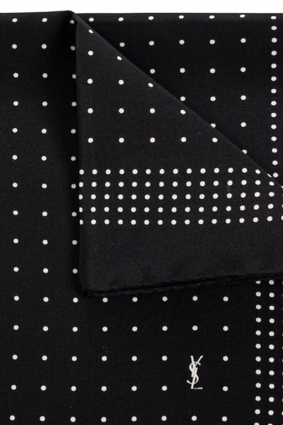 Saint Laurent CZARNY Jedwabna chusta