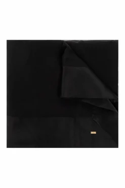 Saint Laurent CZARNY Jedwabny szal