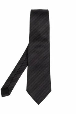 Saint Laurent CZARNY Jedwabny krawat