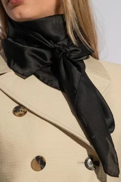 Saint Laurent CZARNY Jedwabna apaszka