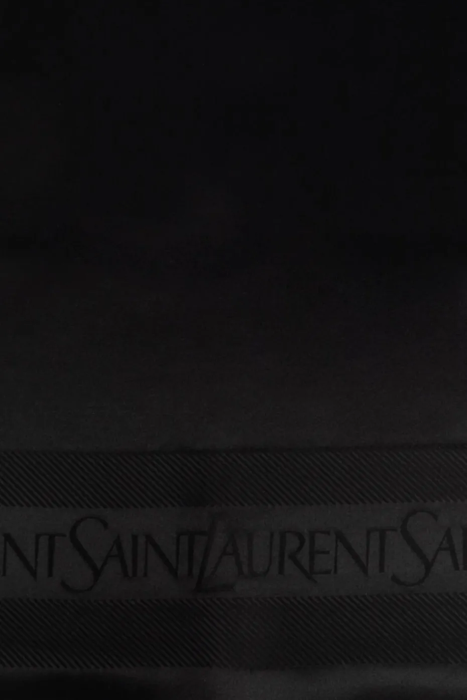 Saint Laurent CZARNY Jedweabny szal