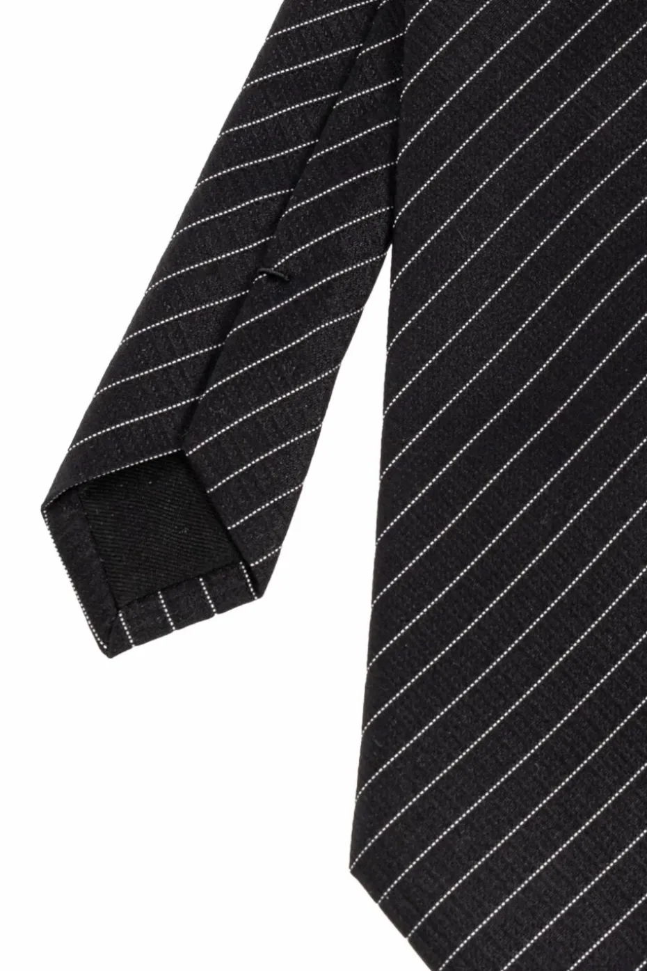 Saint Laurent CZARNY Jedwabny krawat