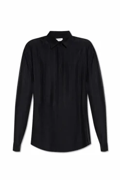 Saint Laurent CZARNY Jedwabna koszula