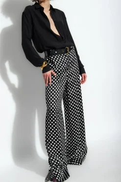 Saint Laurent CZARNY Jedwabna koszula