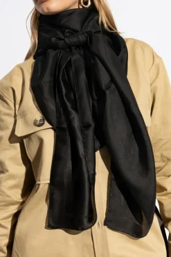 Saint Laurent CZARNY Jedwabna chusta
