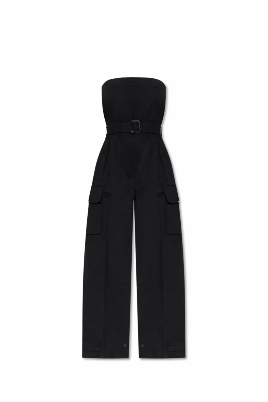 Saint Laurent CZARNY Kombinezon z odkrytymi ramionami