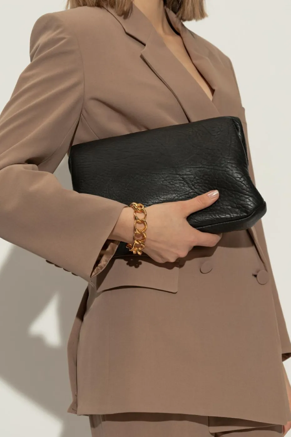 Saint Laurent CZARNY Kopertówka `Clutch Large`