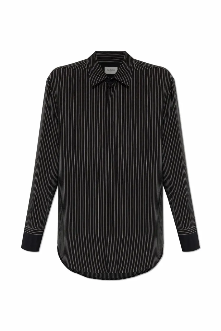 Saint Laurent CZARNY Koszula ze wzorem w prążki