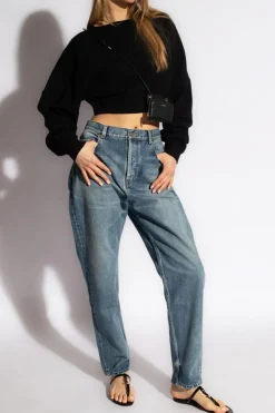 Saint Laurent CZARNY Krótka bluza