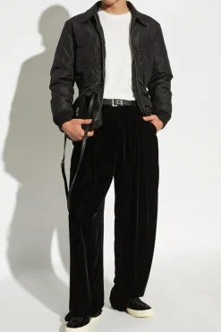 Saint Laurent CZARNY Kurtka z kieszeniami