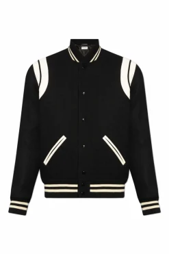 Saint Laurent CZARNY Kurtka typu 'bomber'