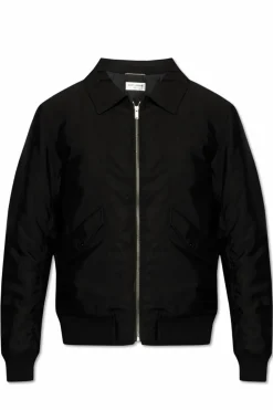 Saint Laurent CZARNY Kurtka typu ‘bomber’