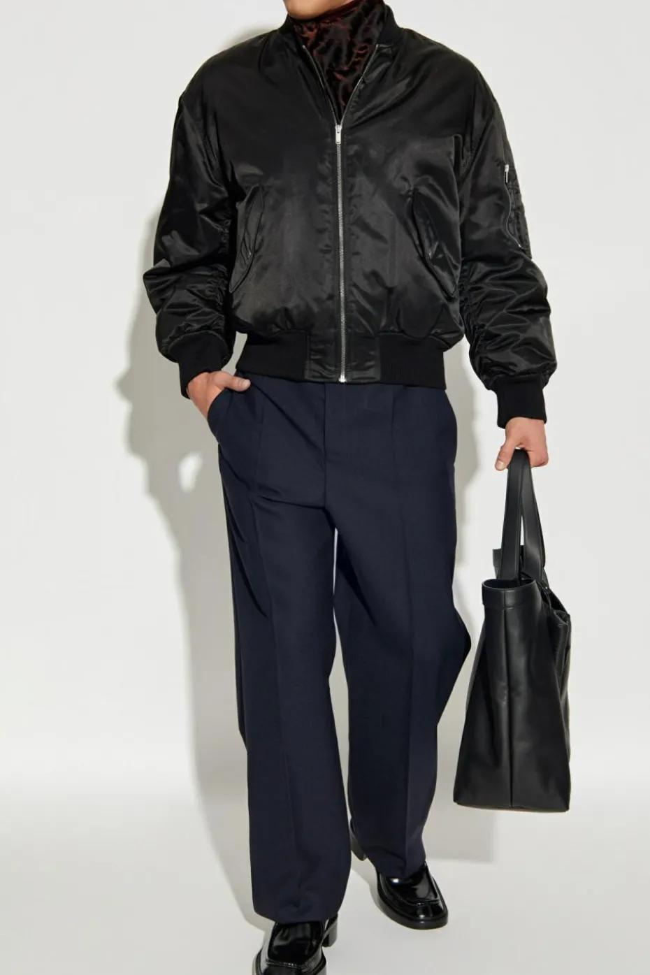 Saint Laurent CZARNY Ocieplana bomberka