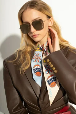 Saint Laurent CZARNY Okulary przeciwsłoneczne z logo ‘SL 312 M’