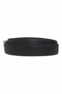 Saint Laurent CZARNY Pasek z logo