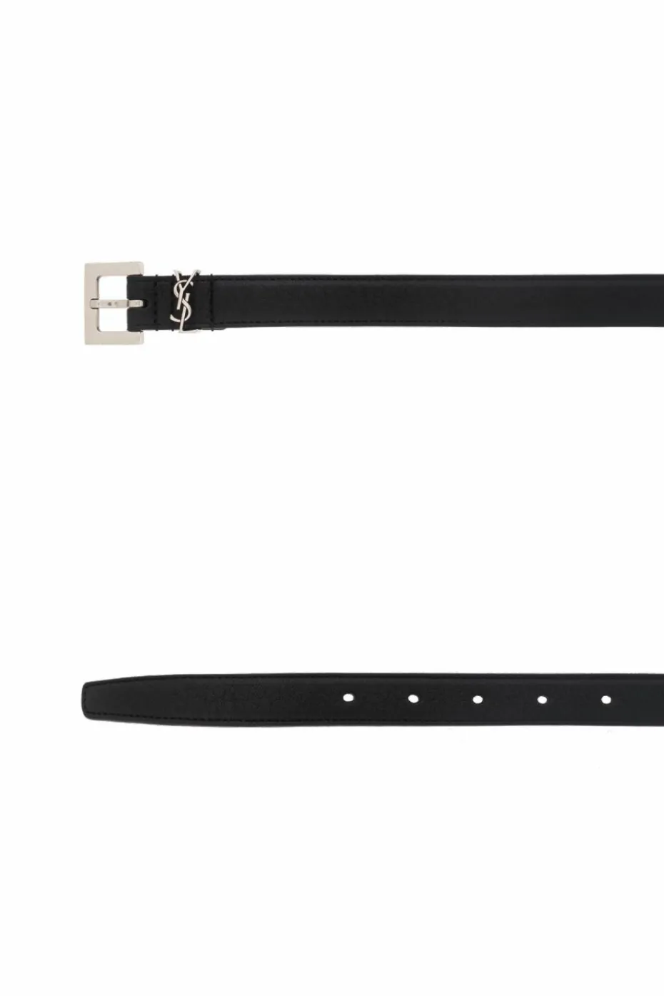 Saint Laurent CZARNY Pasek z logo