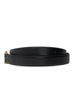Saint Laurent CZARNY Pasek z logo