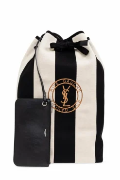 Saint Laurent CZARNY Plecak `Rive Gauche`