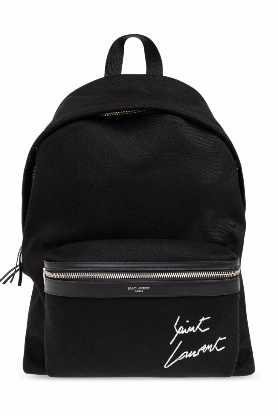 Saint Laurent CZARNY Plecak z wyszytym logo
