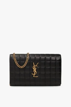 Saint Laurent CZARNY Portfel ‘Cassandre’