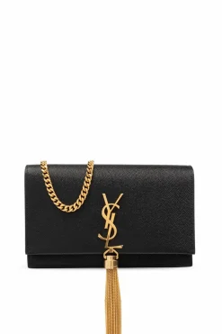Saint Laurent CZARNY Portfel na łańcuchu ‘Kate’