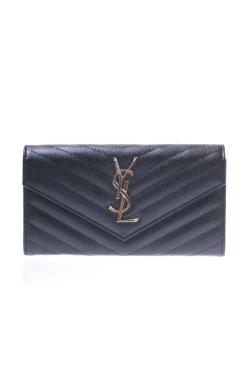 Saint Laurent CZARNY PORTFEL 'MONOGRAM'