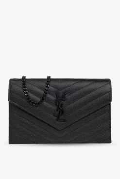 Saint Laurent CZARNY Portfel na łańcuchu ‘Cassandre’