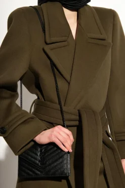 Saint Laurent CZARNY Portfel na łańcuchu ‘Cassandre’