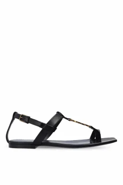 Saint Laurent CZARNY Sandały ‘Cassandra’