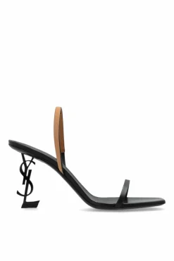Saint Laurent CZARNY Sandały na obcasie `Opyum`