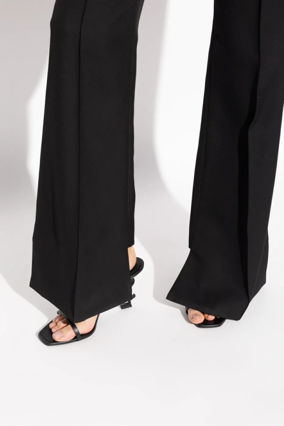 Saint Laurent CZARNY Sandały na obcasie `Opyum`