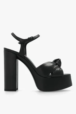 Saint Laurent CZARNY Sandały na obcasie ‘Bianca’