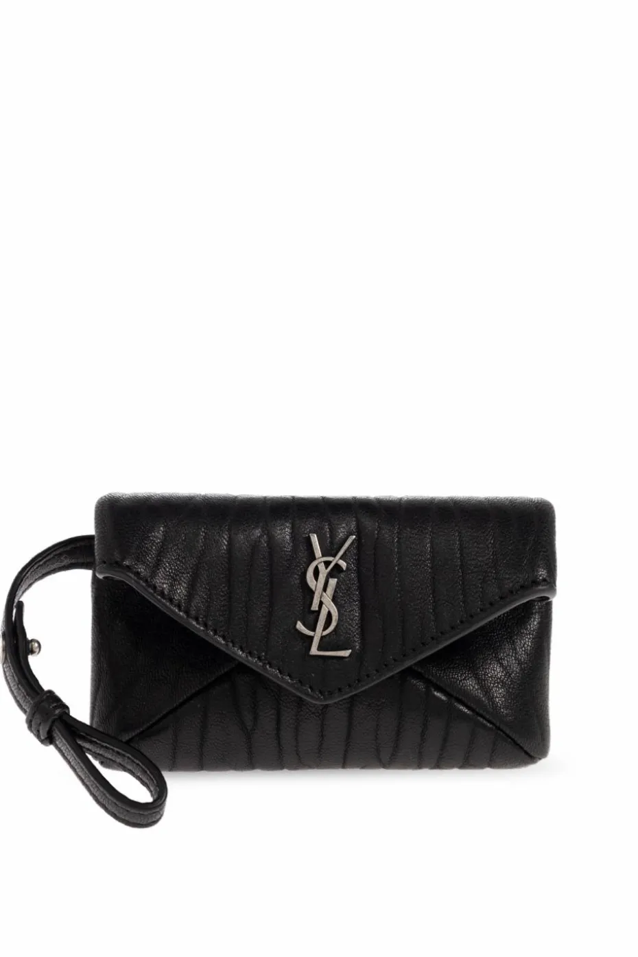 Saint Laurent CZARNY Saszetka z jagnięcej skóry