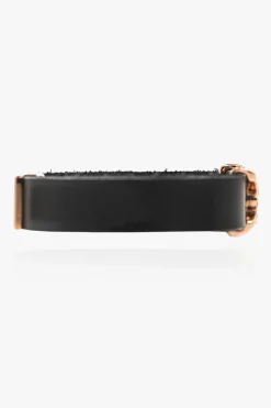 Saint Laurent CZARNY Skórzana bransoleta