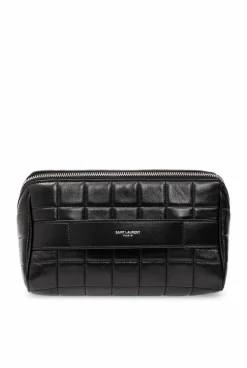 Saint Laurent CZARNY Skórzana kosmetyczka