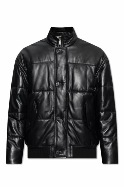 Saint Laurent CZARNY Skórzana kurtka