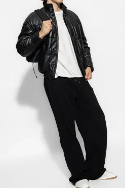 Saint Laurent CZARNY Skórzana kurtka