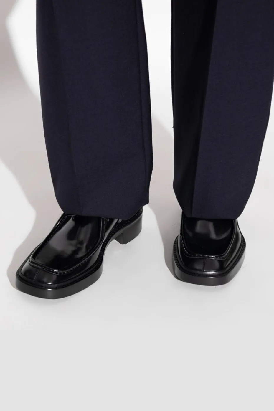 Saint Laurent CZARNY Skórzane buty `New Bourbon`