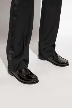 Saint Laurent CZARNY Skórzane buty typu ‘penny loafers’